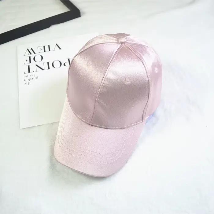 Casquette de Baseball en Satin pour Femme et Homme, Chapeau d'Été, Vendu, de dehors, Décontracté