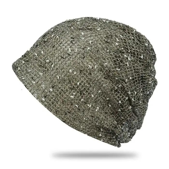 Bonnet en maille style bohème décontracté, fait main, finement tricoté, style ethnique, accessoires 