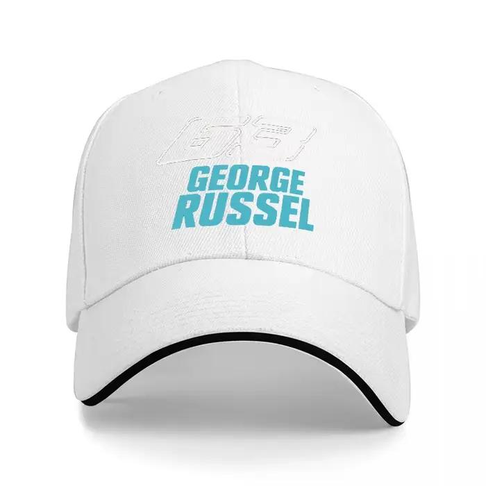 Casquette de baseball GEORGE RUSSEL 63 LOGO NOIRE AVEC BRODERIE TURQUOISE DESIGN SPORTIF POUR FANS E