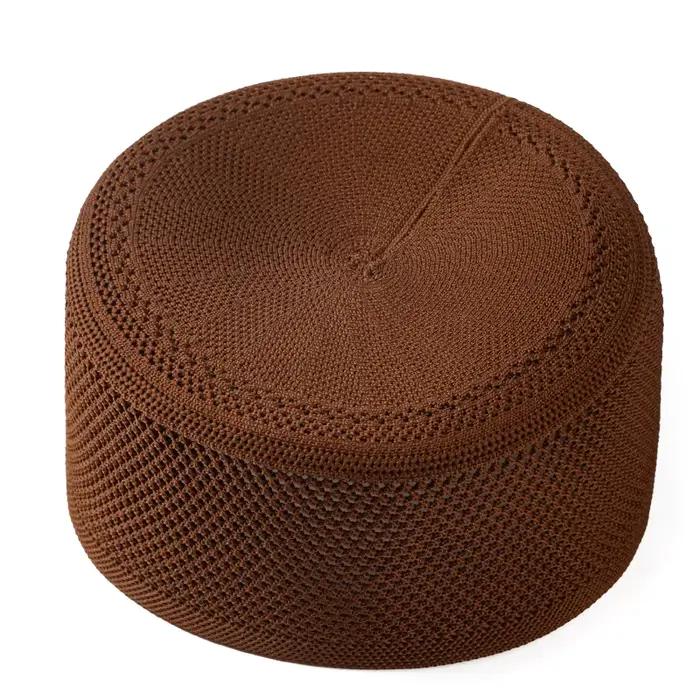 Chapeau Kufi Premium pour Hommes Musulmans, Turban Keffiyeh, Chapeau de Prière Traditionnel Turc, Hi