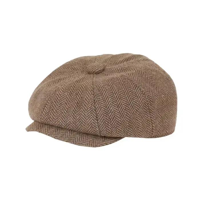 Casquette béret Vintage pour enfants, joli et élégant, chapeau de journal Ca rétro et Tweed pour enf