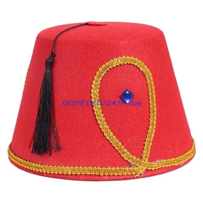 E21F Fez – chapeau marocain, couvre-chef turc moderne pour les Occasions culturelles, chapeau fantai