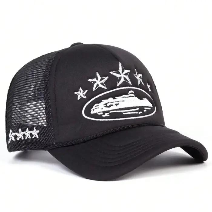 Casquette unisexe pour hommes et femmes, filet de Baseball brodé pentagramme, chapeaux décontractés 