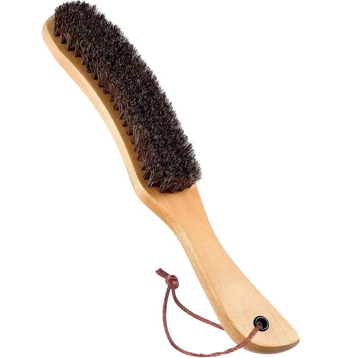 Brosse à chapeau Cowboy propre brosse à peluches bois crin de cheval brosse feutre chapeau nettoyant