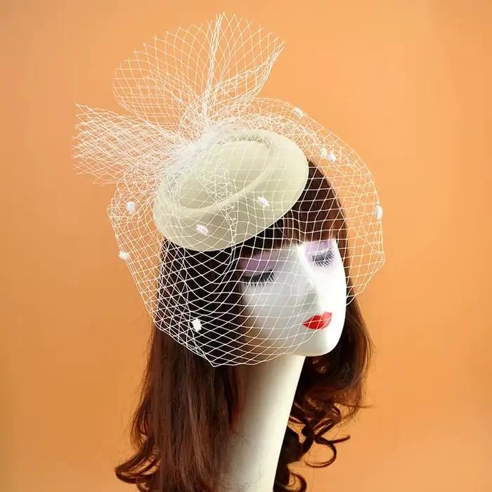 Chapeau fascinateur Chic fait à la main pour femmes, couvre-chef pour Cocktail, fête de mariage, égl