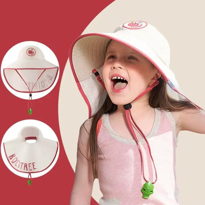 Chapeau de protection solaire pour enfants, protection UV d'été, chapeau de plage, grand bord, pare-