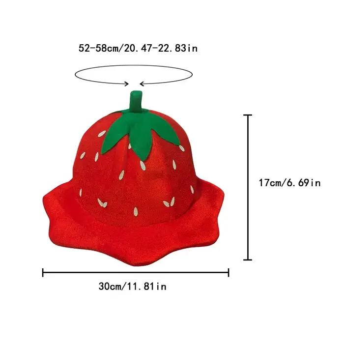 Chapeau au design mignon en forme de fraise