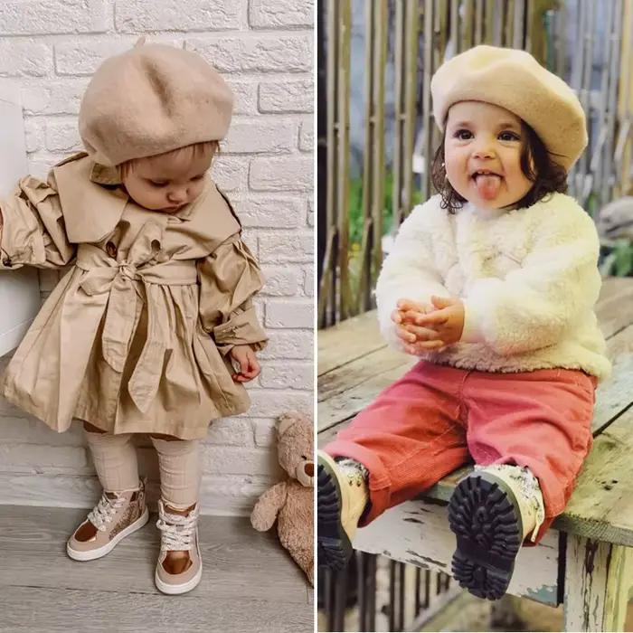 Chapeau en laine pour bébé fille