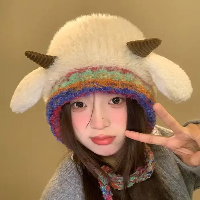 Chapeau coréen en peluche mignon