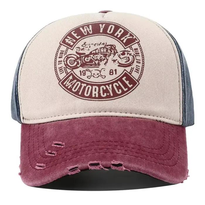 Casquette de Baseball en coton imprimé moto pour hommes et femmes