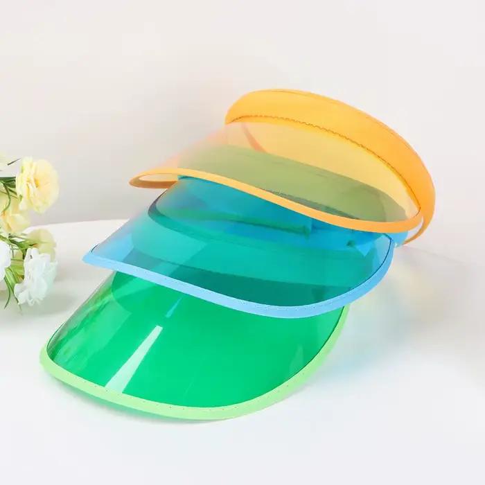 Environmentally Friendly PVC Sun Visor Hat Unisex Lightweight Sports Hat Casual Beach Cap UV Protective Hat Summer Accessories