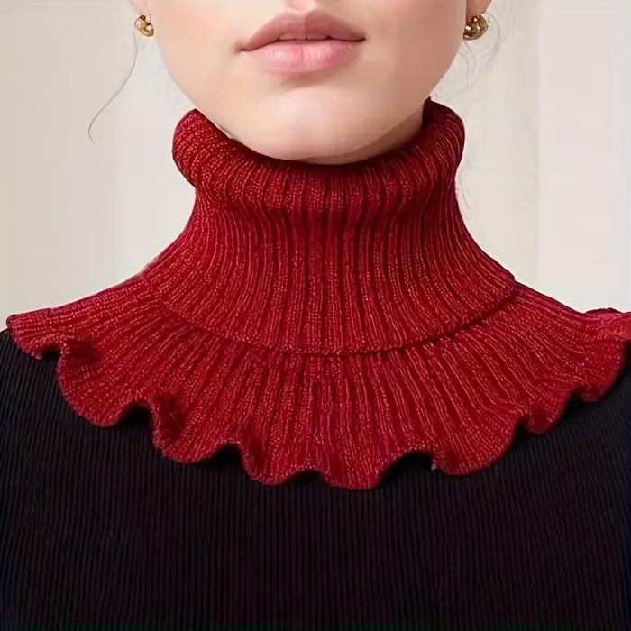 Faux foulard tricoté noir et blanc à la mode – doux