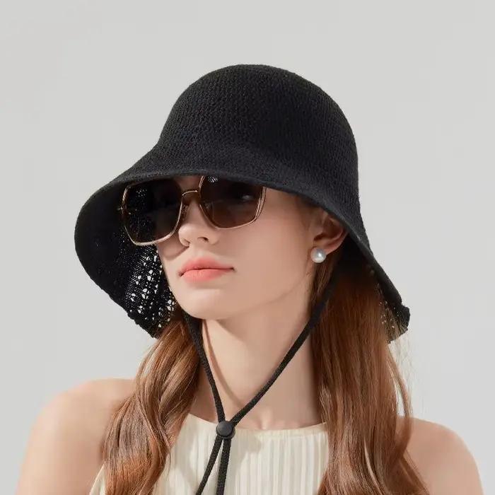 Chapeau de pêcheur ajouré tissé à la main