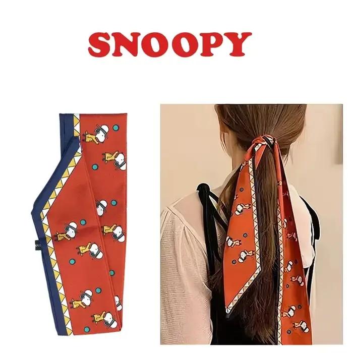 Bandeau pour cheveux Snoopy en satin vintage
