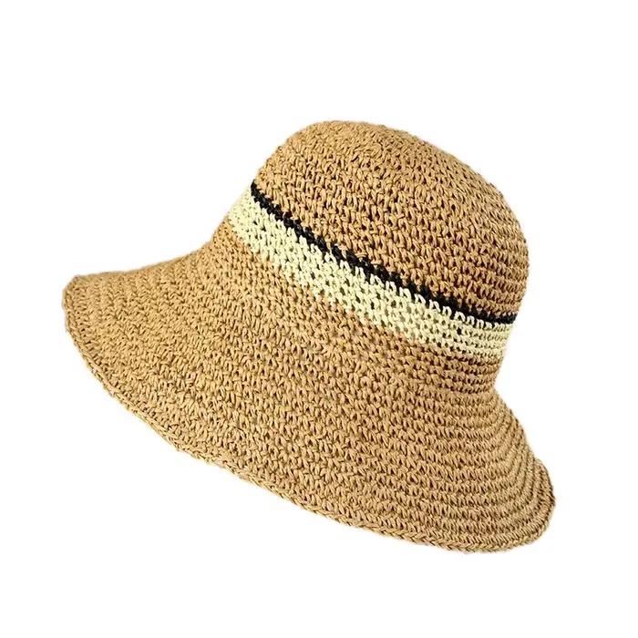 Chapeau de plage portable simple pour femmes