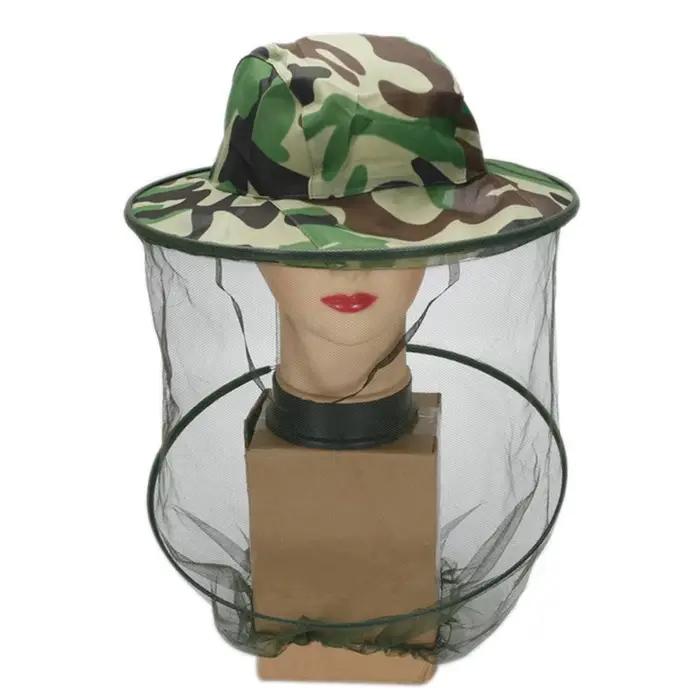 Chapeau de pêche et de camping respirant en maille anti-moustiques