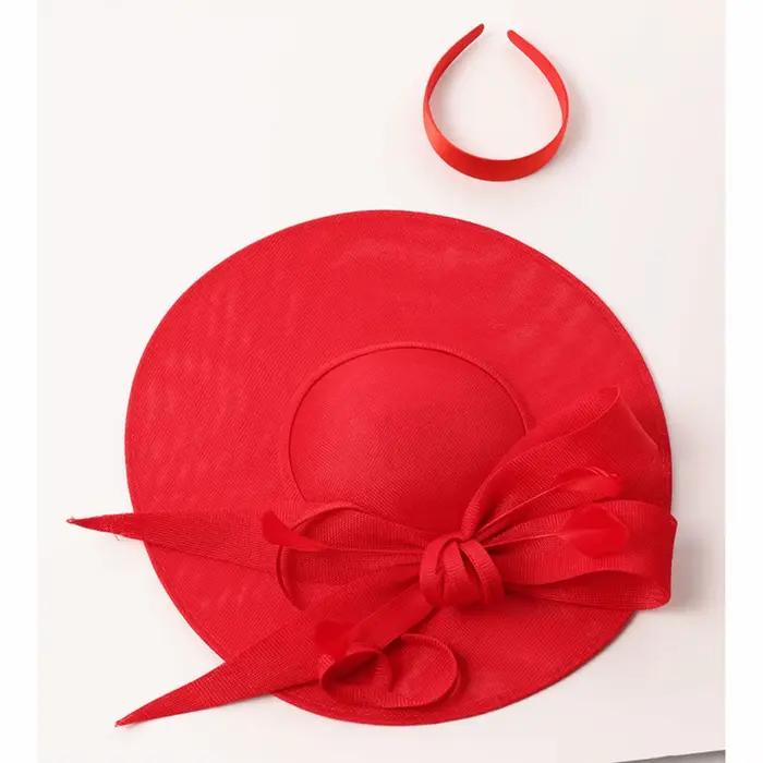 Chapeau Fascinator Tendance à Large Bord Style Vintage avec Bandeau Polyestère pour Femmes Occasions Spéciales Élégant Décontracté
