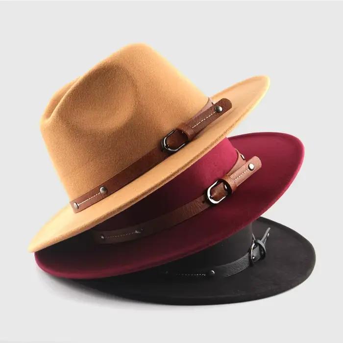 Chapeau Fedora en laine pour femmes et hommes