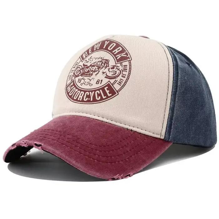Casquette de Baseball en coton imprimé moto pour hommes et femmes