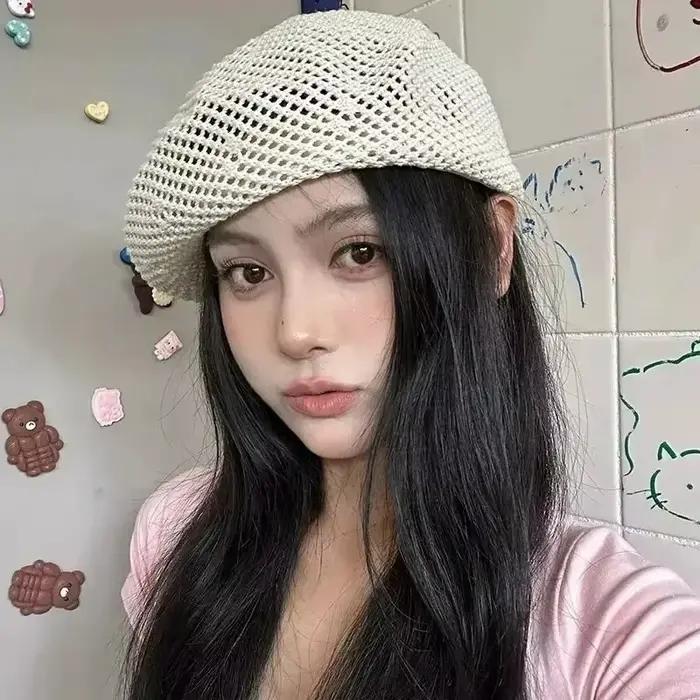 Béret uni pour femme chapeau de soleil décontracté et respirant polyester printemps été occassions décontractées élégantes