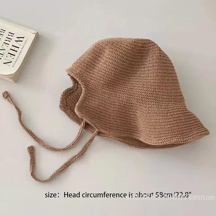 [ZYAS] Chapeaux de soleil en lin et paille pour femmes
