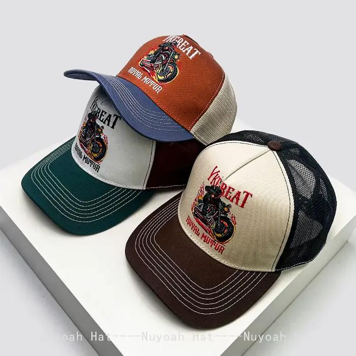 Casquettes de baseball brodées style hip-hop avec lettres de motard