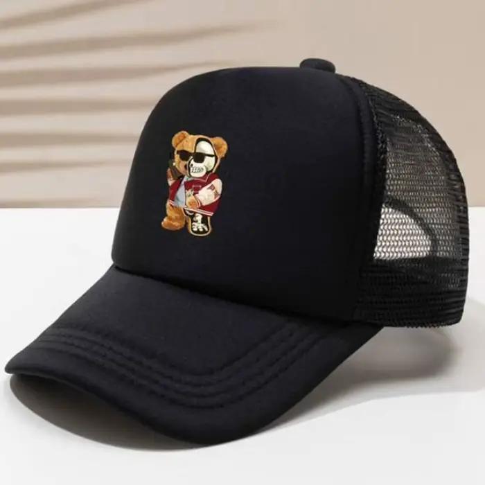 Chapeau de camionneur imprimé ours pour hommes