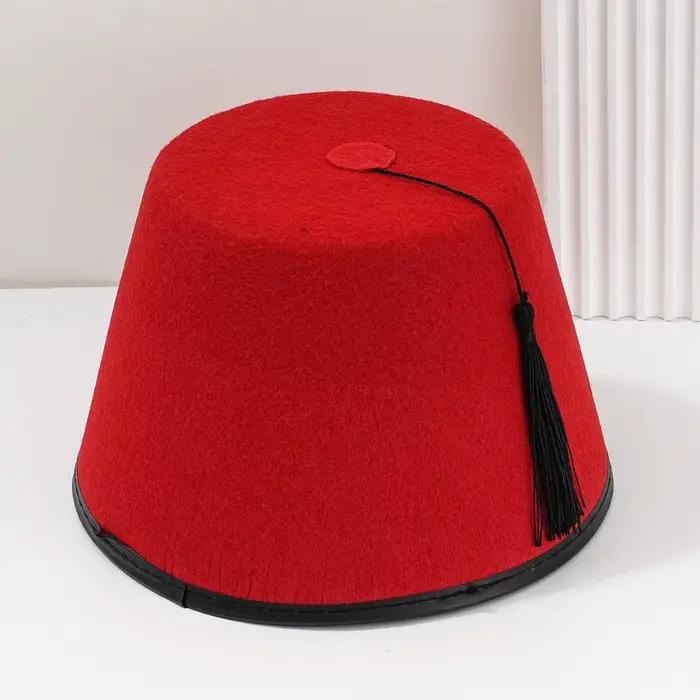 Chapeau Fez Rond Universel en Feutre