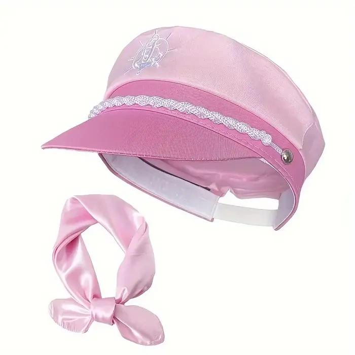 Chapeau de capitaine rose