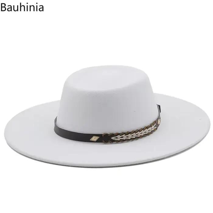 Chapeaux Fedoras en feutre de Style britannique pour femmes et hommes