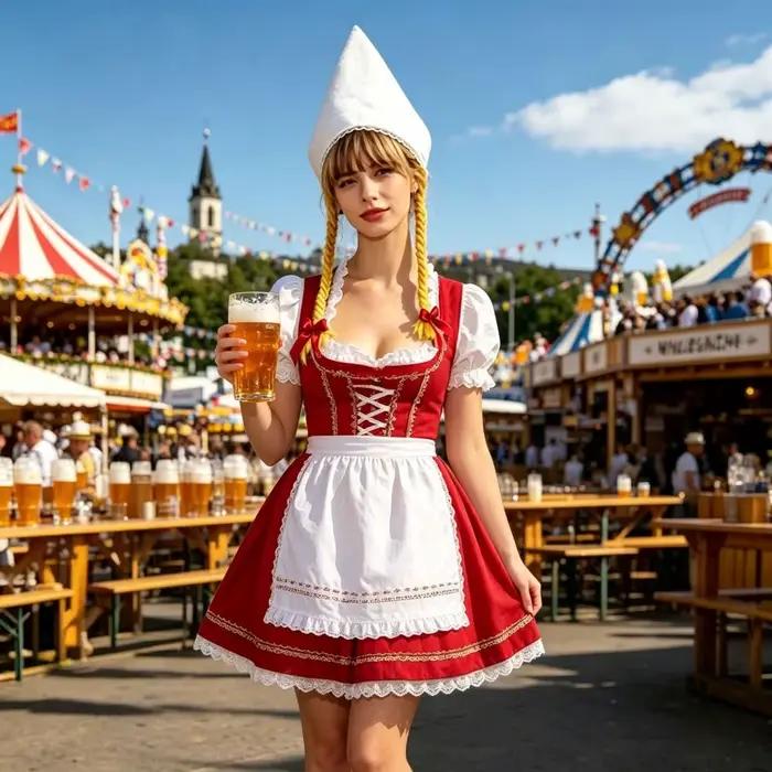 Chapeau d'Oktoberfest de haute qualité avec tresses