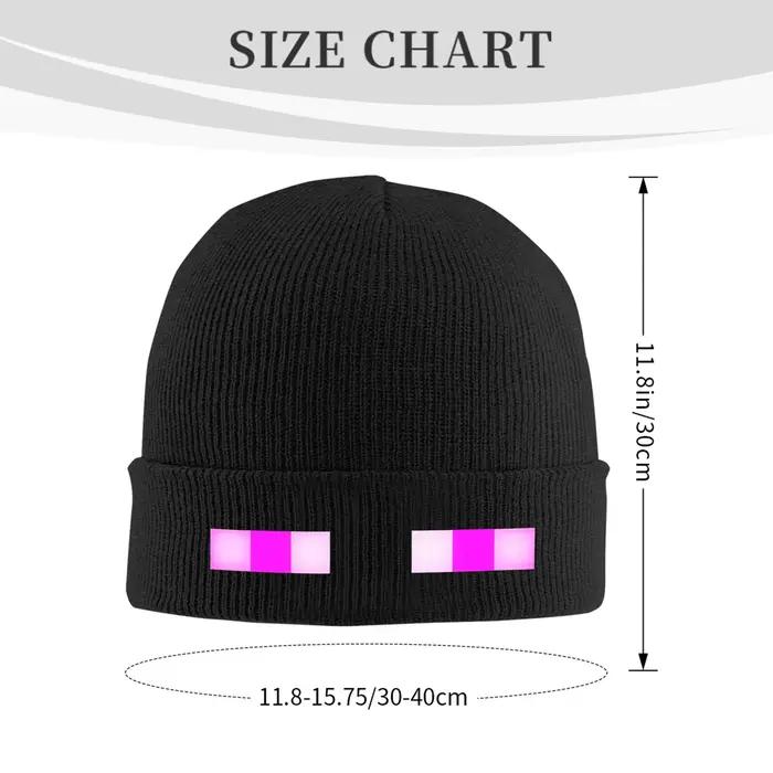 Enderman Eyes jeu tricoté chapeau bonnets automne hiver chapeaux chaud acrylique couleur dessin animé casquette hommes