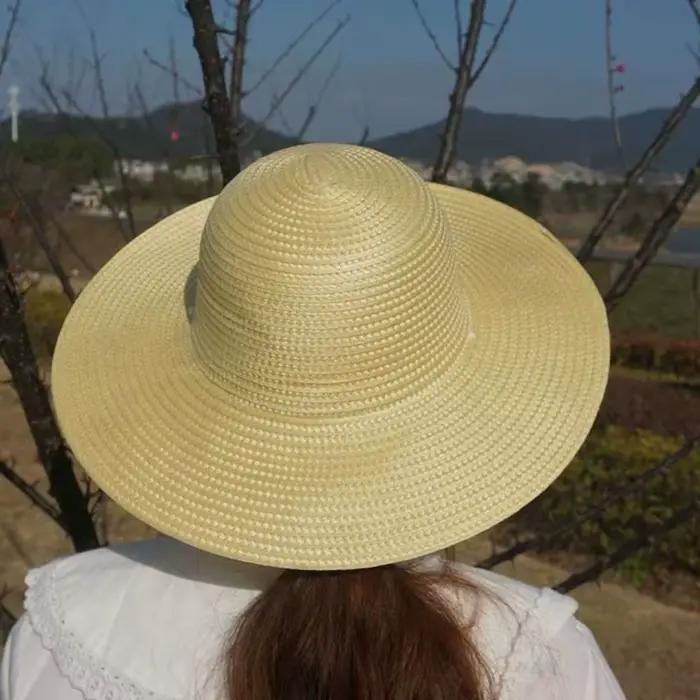 Chapeaux de paille simples à large bord