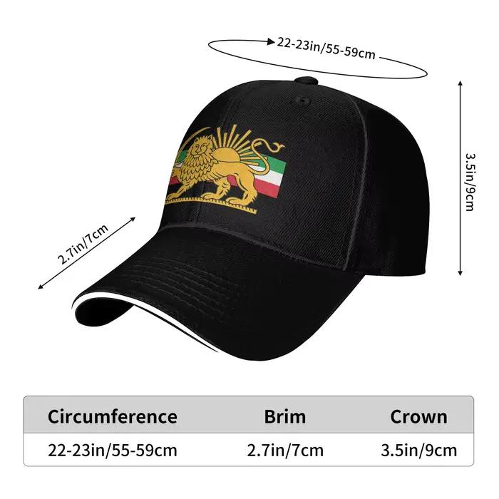 Casquette de baseball décontractée unisexe Shir O Khorshid Lion et Soleil Iran Perse