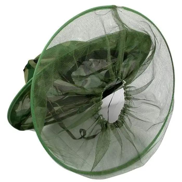 Chapeau de pêche et de camping respirant en maille anti-moustiques