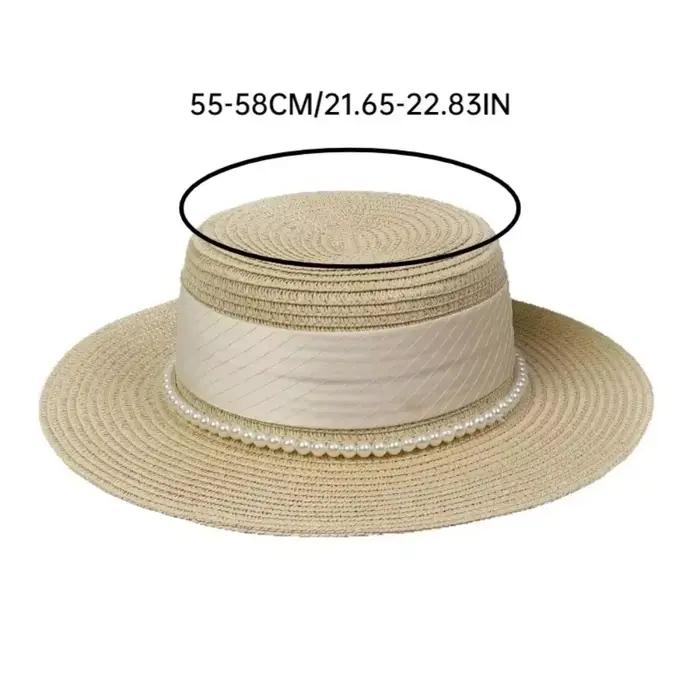 Chapeau de paille style Hepburn français