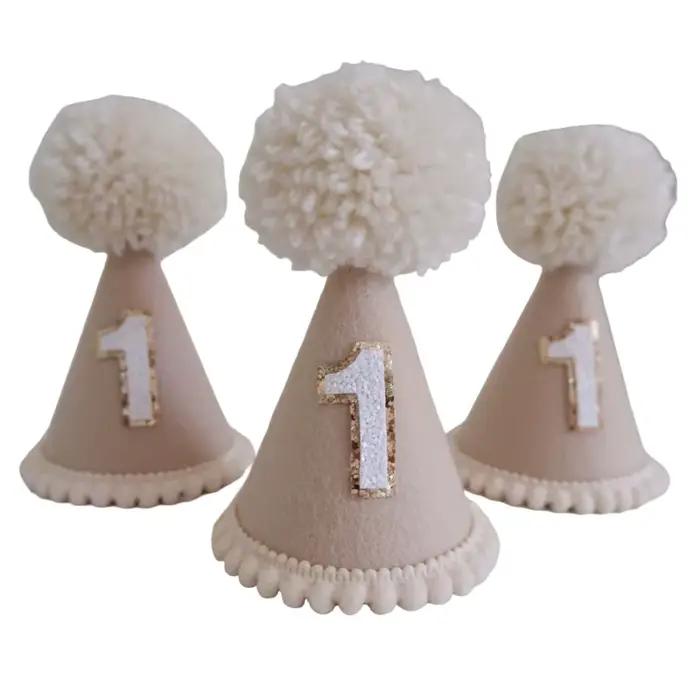 Chapeau d'anniversaire casquettes fête célébration en feutre