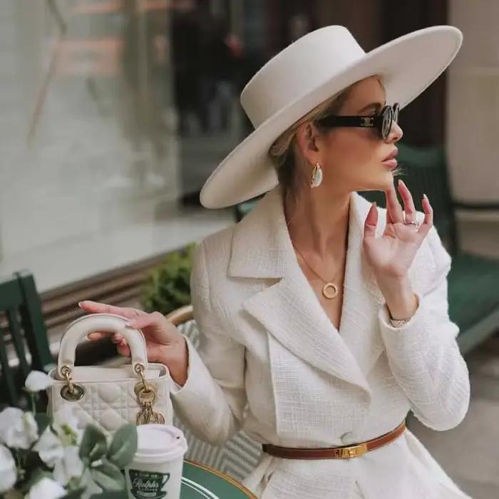 Chapeau de jazz classique fedora français à dessus plat pour hommes et femmes