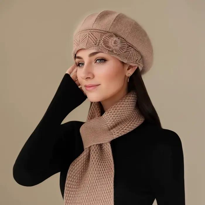 1 pièce de chapeau chaud d'hiver en fausse fourrure pour femme avec imprimé pour résister au froid et protéger la tête