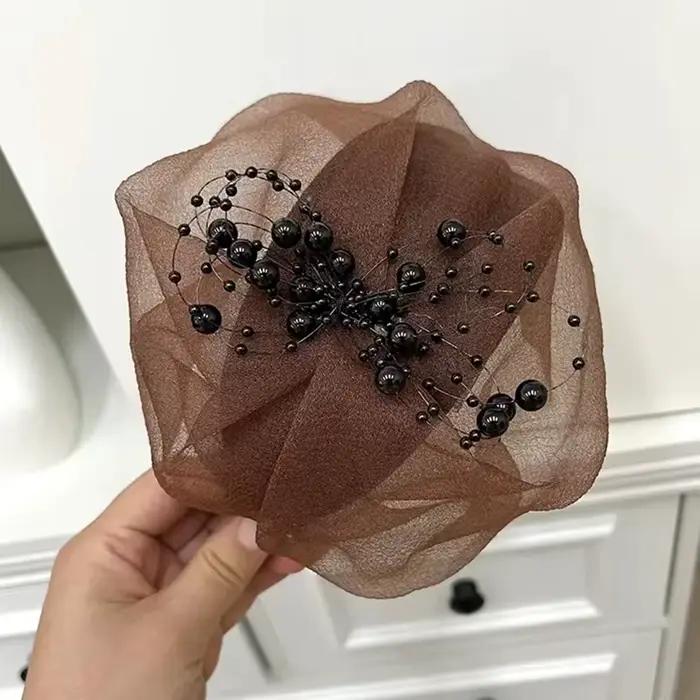 Bandeau de sauna élégant demi-chapeau pour femmes et filles
