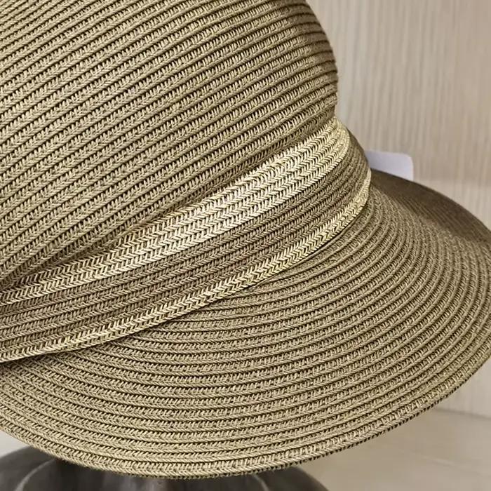 Casquette de paille de protection UV pour femme