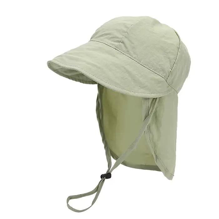 Chapeau de soleil d'été avec châle à bord souple
