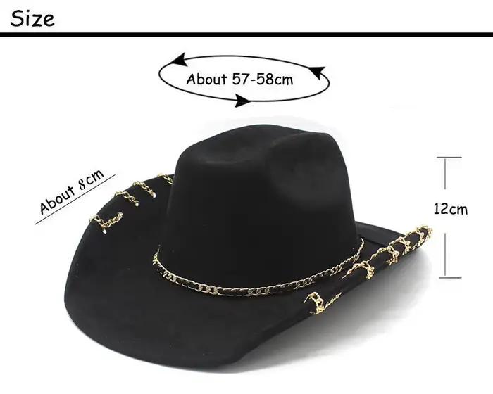 Chapeau de Cowboy occidental tendance pour hommes et femmes