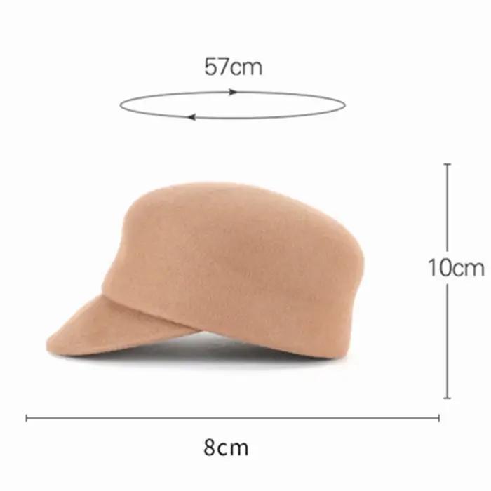 Béret britannique vintage en laine élastique pour femmes