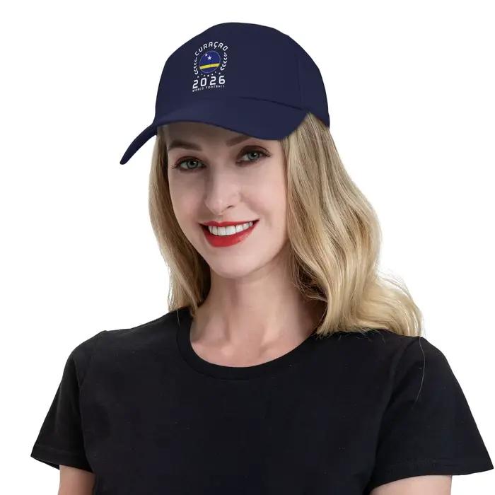 Casquette de football avec drapeau de Curaçao