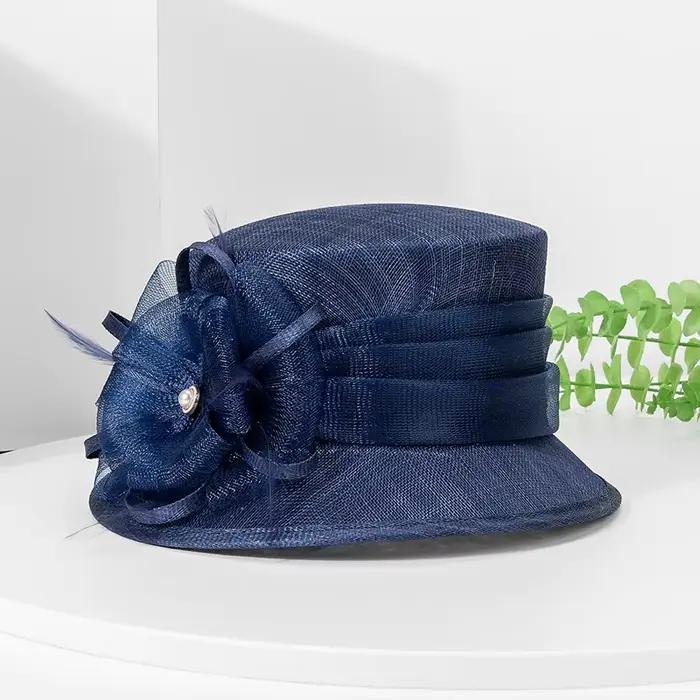 Chapeau melon Sinamay élégant pour femmes