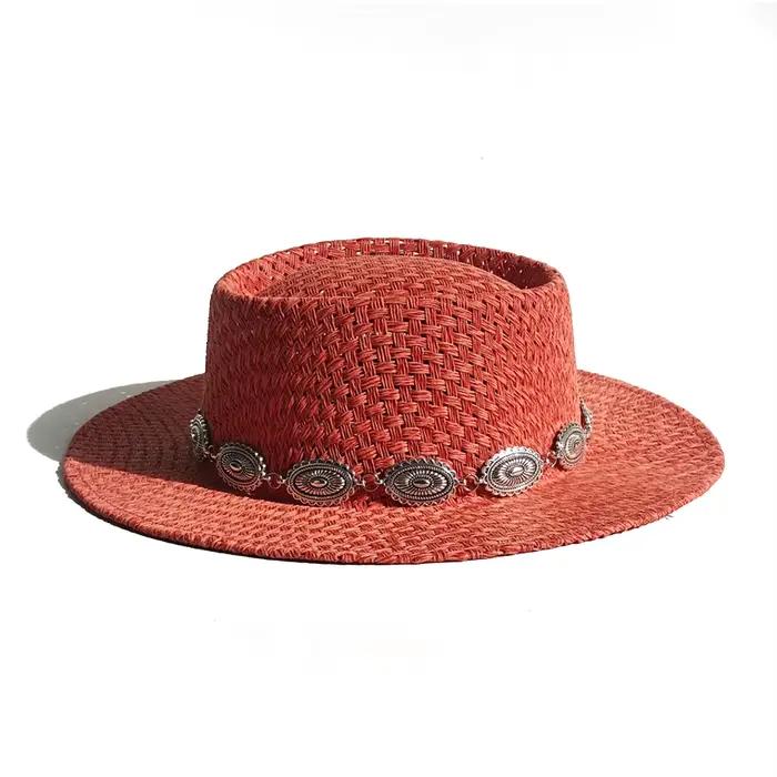 Chapeau de soleil d'été en paille française