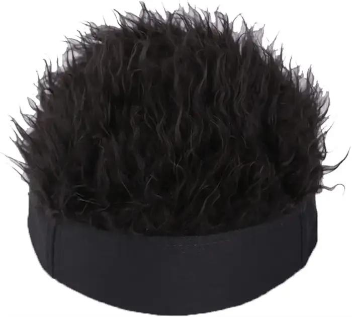 Casquettes Perruques pour Hommes – Chapeau Hip-Hop Tricoté à Cheveux Pointus – Casquette Visière Fantaisie