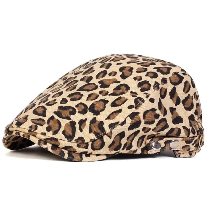 Casquettes unisexes à imprimé léopard