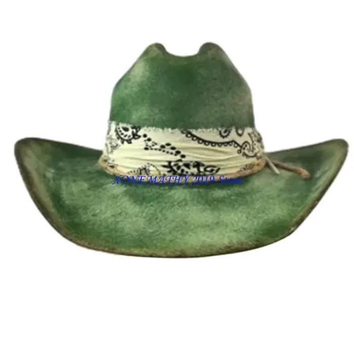 Chapeau Cowboy à sangle en plumes F42F
